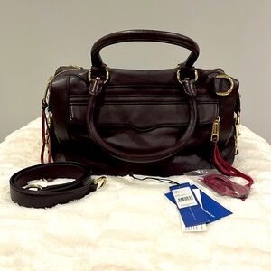 Rebecca Minkoff MAB Satchel Bag (black cherry)